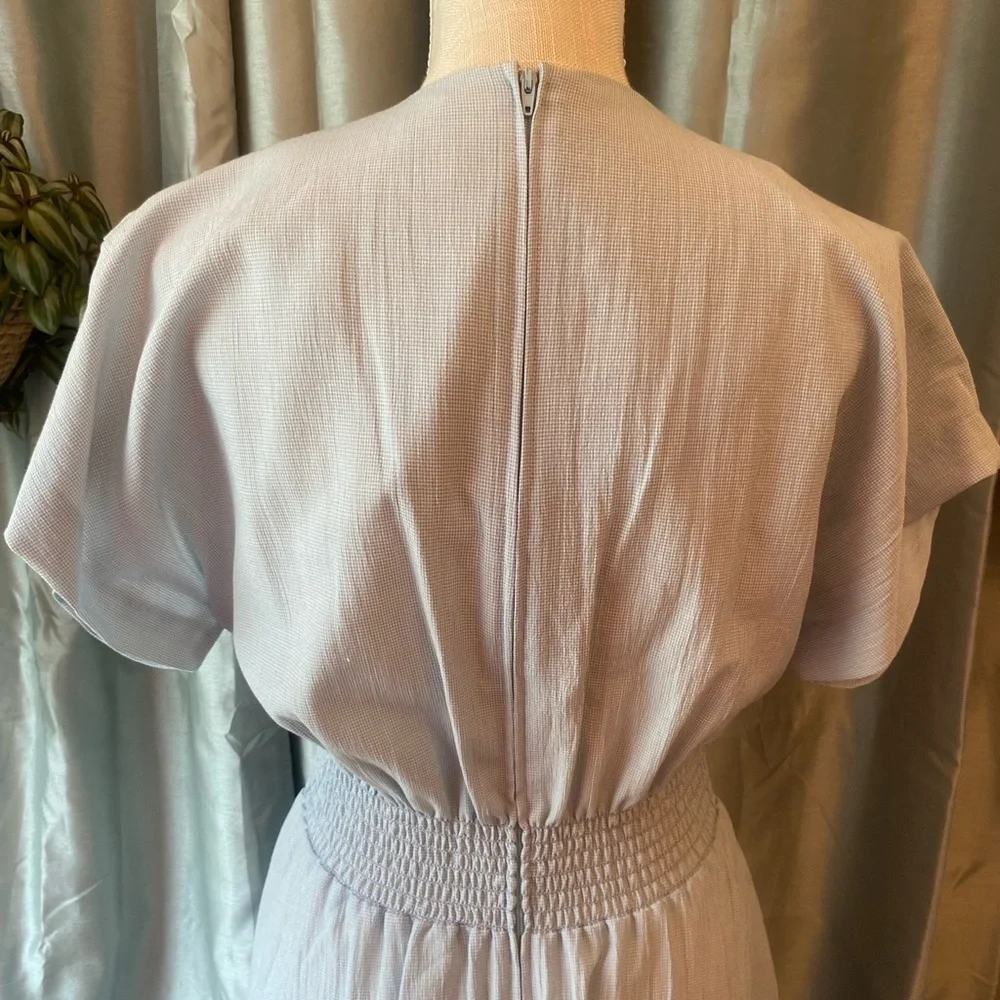 ❌SOLD❌ 💒 VTG SUNSHINE STARSHINE 90’S BLUE GINGHAM DRESS SIZE 12 - Picture 6 of 7